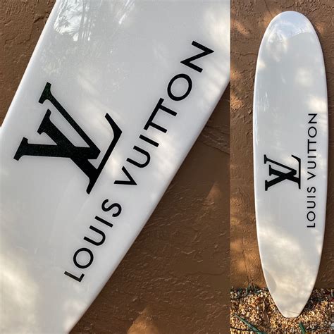 louis vuitton surfboard decor.